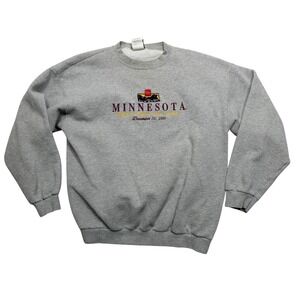 Vintage Minnesota Golden Gophers Sweatshirt Mens Large‎ Gray NCAA Football TSI